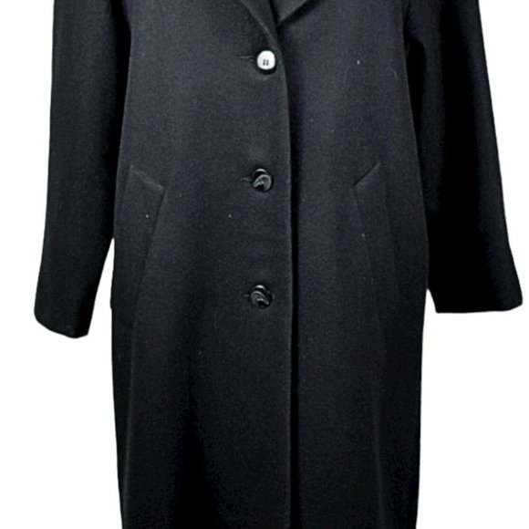 Stephanie Mathew’s Long Black Wool Coat - Picture 2 of 12